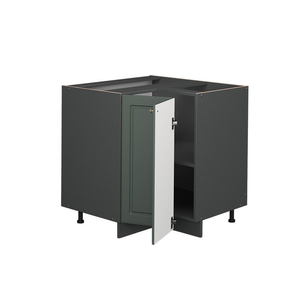 Vicco Eckunterschrank Fame-Line, Grün-Gold Landhaus/Anthrazit, 80.5 cm ohne Arbeitsplatte (1-St) – Bild 5 von 5