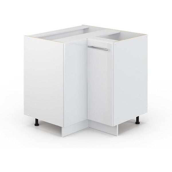 Vicco Eckunterschrank Fame-Line, Weiß Hochglanz/Weiß, 80.5 cm ohne Arbeitsplatte (1-St)