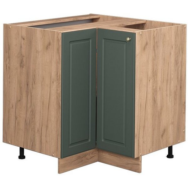 Vicco Eckunterschrank Fame-Line, Grün-Gold Landhaus/Eiche, 80.5 cm ohne Arbeitsplatte (1-St)