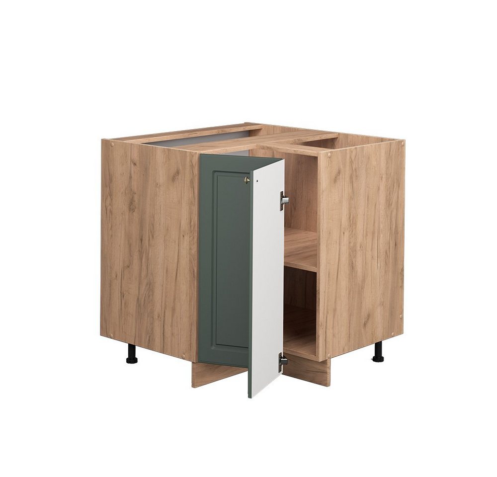 Vicco Eckunterschrank Fame-Line, Grün-Gold Landhaus/Eiche, 80.5 cm ohne Arbeitsplatte (1-St) – Bild 5 von 5