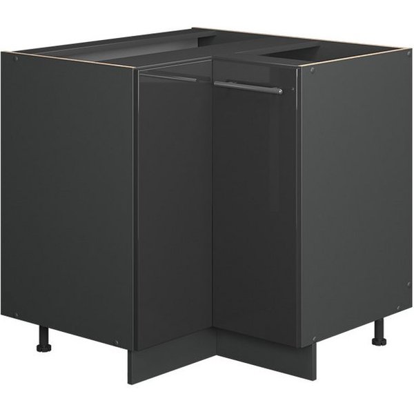 Vicco Eckunterschrank Fame-Line, Anthrazit Hochglanz/Anthrazit, 80.5 cm ohne Arbeitsplatte (1-St)
