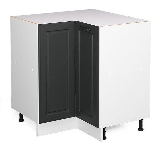 Vicco Eckunterschrank R-Line, Anthrazit Landhaus/Weiß, 75.6 cm ohne Arbeitsplatte (1-St)