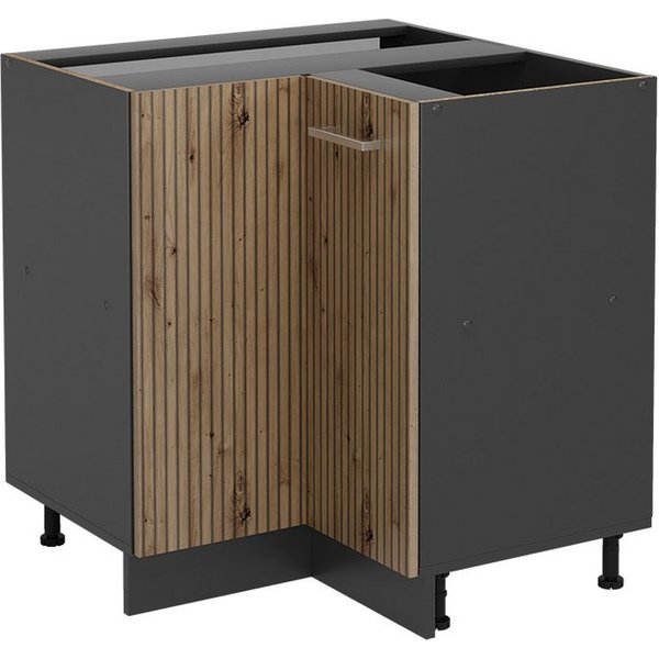Vicco Eckunterschrank R-Line, Artisan-Eiche/Anthrazit, 75.6 cm ohne Arbeitsplatte (1-St)