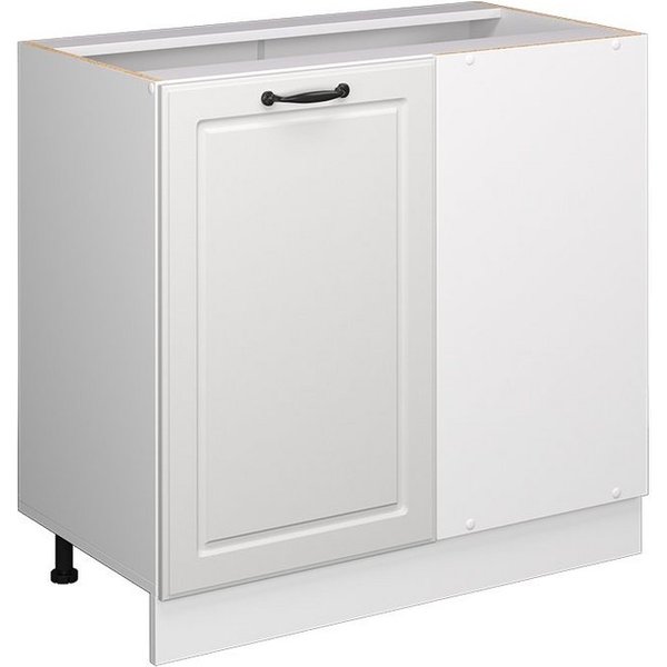 Vicco Eckunterschrank R-Line, Weiß Landhaus/Weiß, 86 cm ohne Arbeitsplatte (1-St)