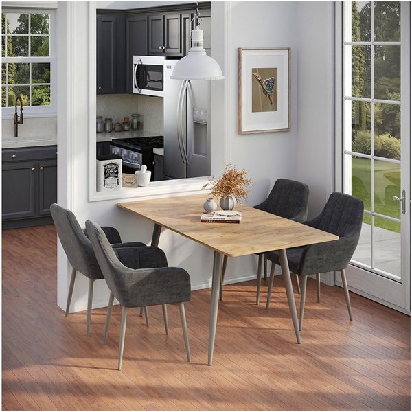 Vicco Esstisch Beaver, Goldkraft Eiche/Greige, 120-160 x 80 cm ausziehbar (1-St)