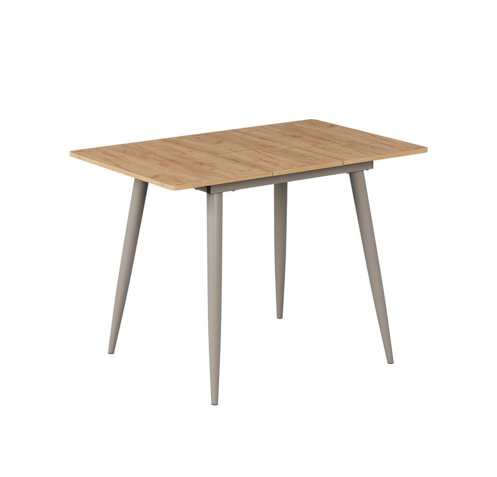 Vicco Esstisch Beaver, Goldkraft Eiche/Greige, 80-110 x 70 cm ausziehbar (1-St) – Bild 2 von 5