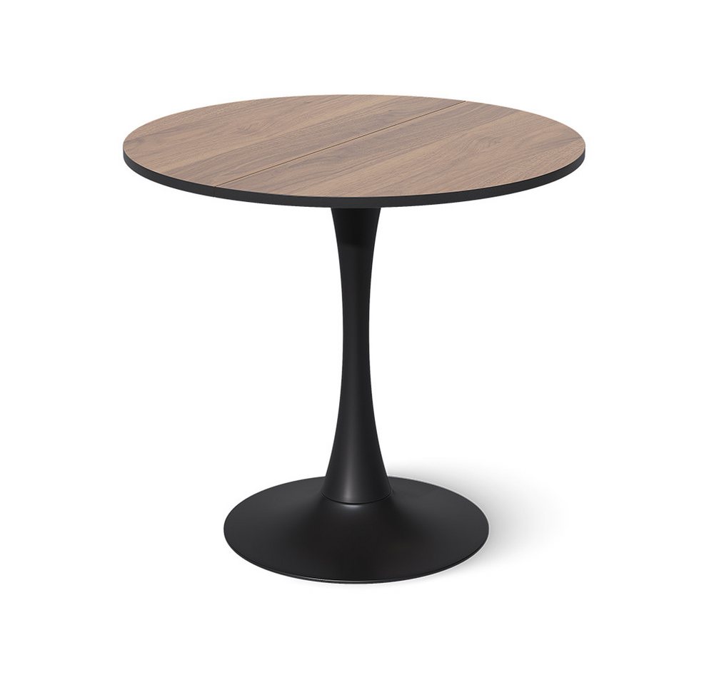 Vicco Esstisch Carl, Nussbaum/Schwarz, 80 x 80 cm – Bild 2 von 5