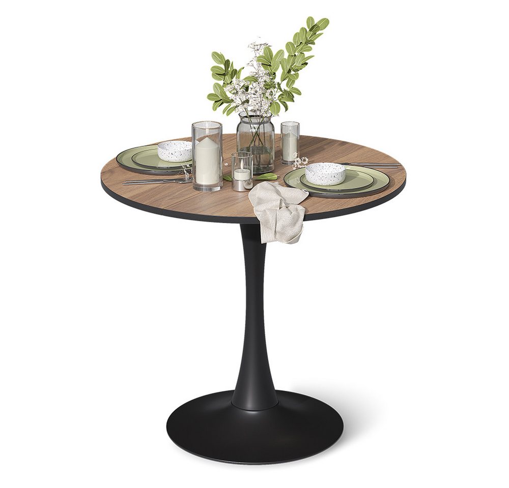 Vicco Esstisch Carl, Nussbaum/Schwarz, 80 x 80 cm – Bild 5 von 5