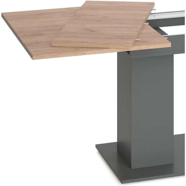 Vicco Esstisch Dix, Anthrazit, 140-180 x 90 cm (1-St)