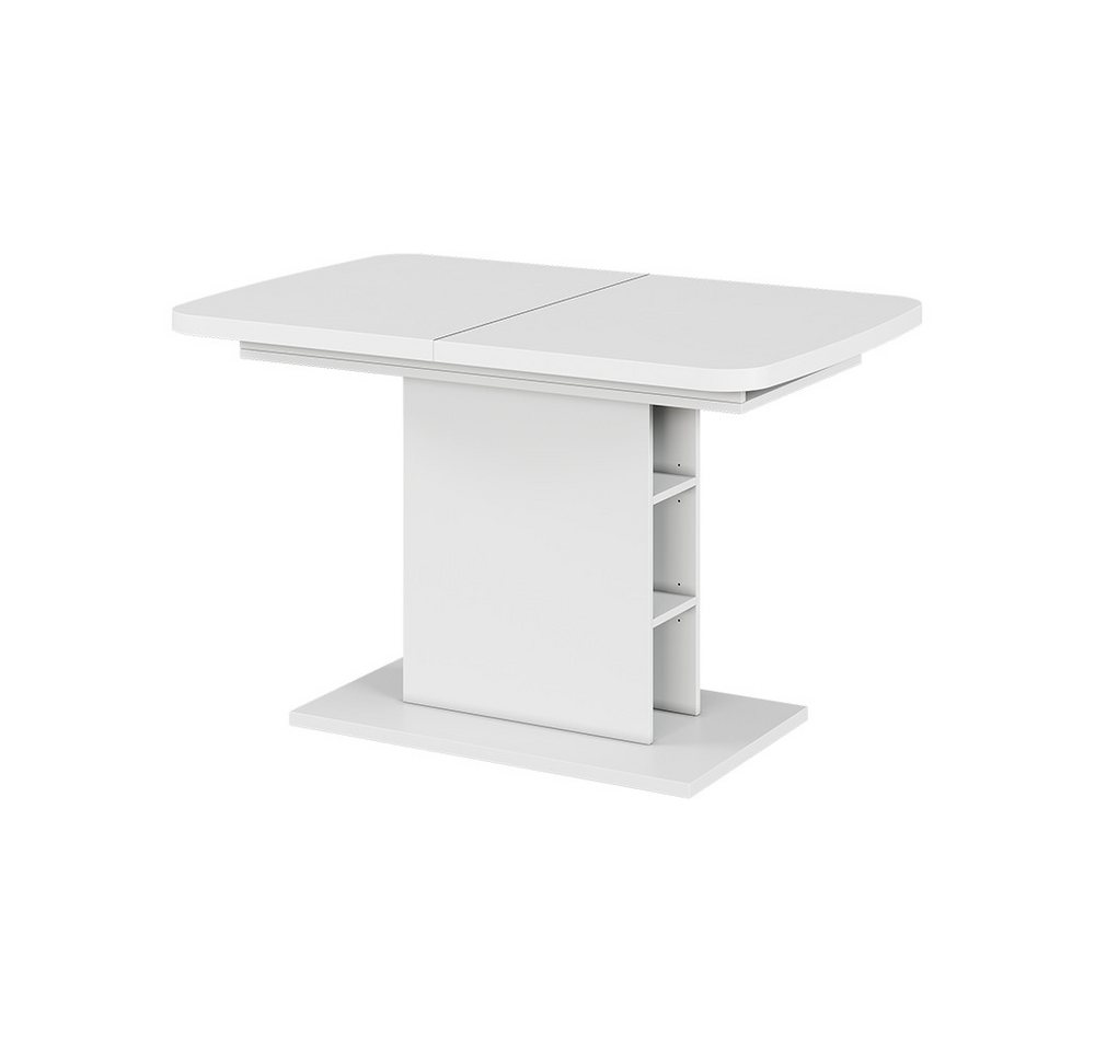 Vicco Esstisch Fenaro, Weiß, 120-160 x 80 cm mit offenen Fächern (1-St) – Bild 2 von 5