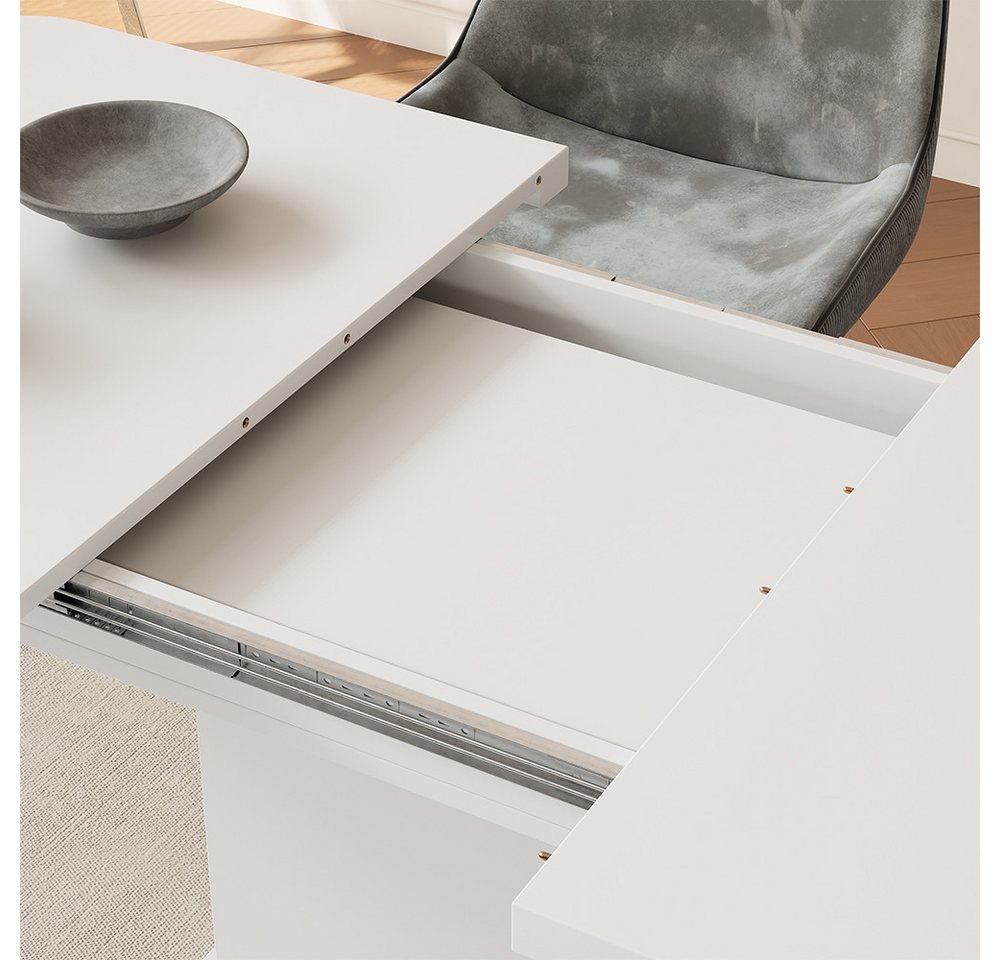 Vicco Esstisch Fenaro, Weiß, 120-160 x 80 cm mit offenen Fächern (1-St) – Bild 4 von 5