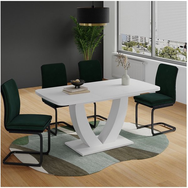 Vicco Esstisch Fenaro, Weiß, 120-160 x 80 cm ausziehbar (1-St)