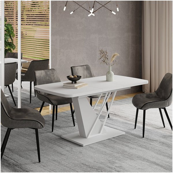 Vicco Esstisch Fenaro, Weiß, 120-160 x 80 cm ausziehbar (1-St)