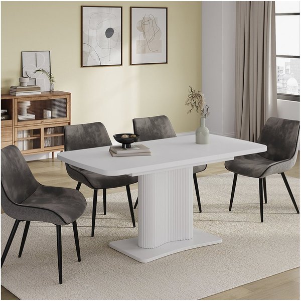 Vicco Esstisch Fenaro, Weiß, 120-160 x 80 cm ausziehbar (1-St)