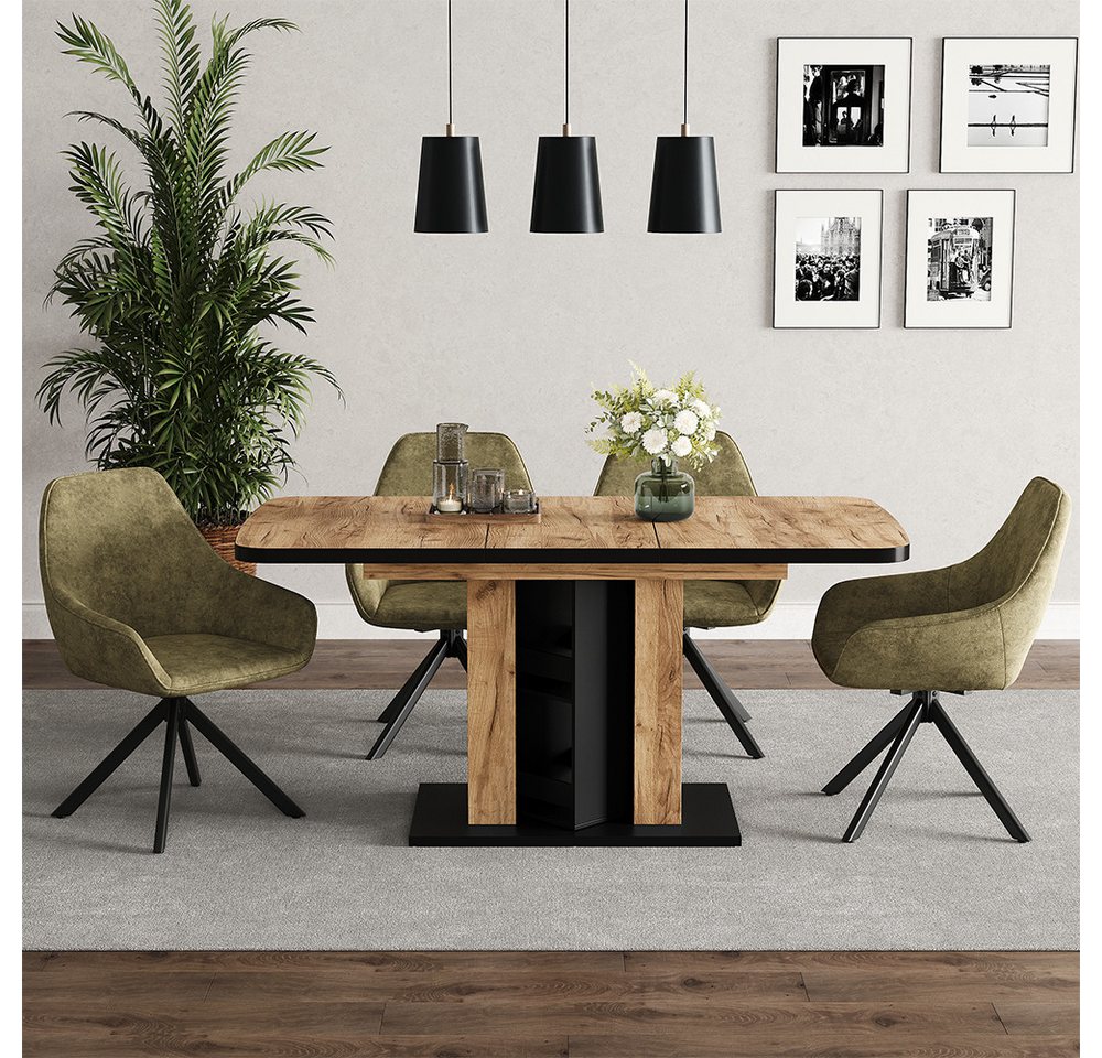 Vicco Esstisch Fenaro, Goldkraft Eiche, 120-160 x 80 cm (1-St) – Bild 5 von 5