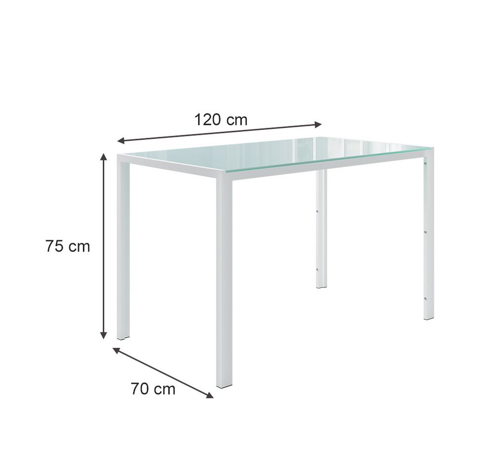 Vicco Esstisch Grand, Weiß, 120 x 75 cm (1-St) – Bild 4 von 5
