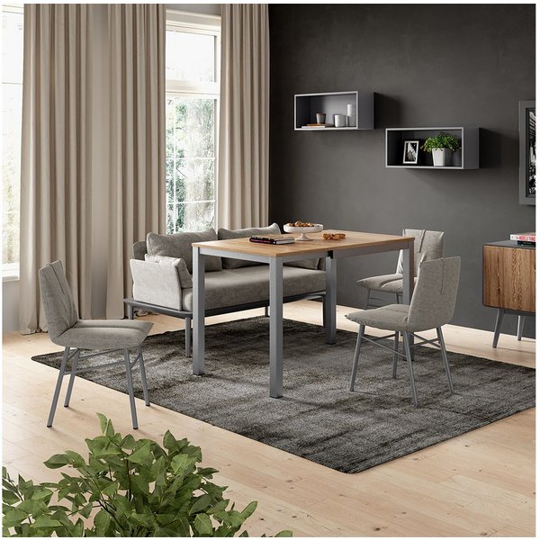 Vicco Esstisch Granny, Eiche/Grau, 80-120 x 70 cm ausziehbar (1-St)