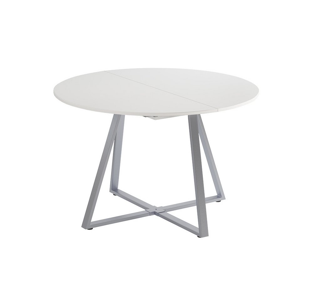 Vicco Esstisch Loyd, Weiß/Grau, 120-160 x 120 cm ausziehbar (1-St) – Bild 2 von 5