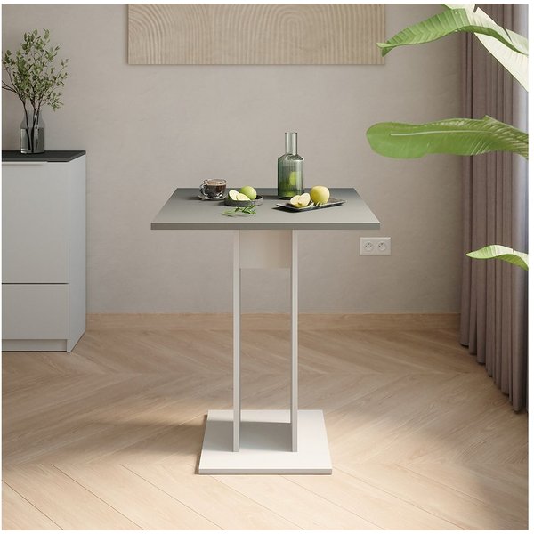 Vicco Esstisch Repose, Weiß/Anthrazit, 65 x 65 cm (1-St)