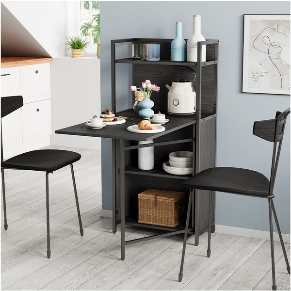 Vicco Esstisch Savio, Schwarz, 30-100 x 57 cm mit klappbarer Tischplatte (1-St)