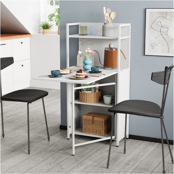 Vicco Esstisch Savio, Weiß, 30-100 x 57 cm mit klappbarer Tischplatte (1-St)