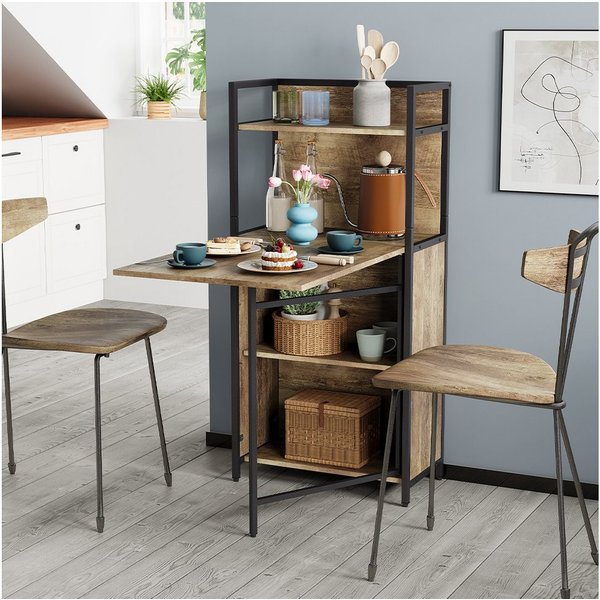 Vicco Esstisch Savio, Eiche rustikal, 30-100 x 57 cm mit klappbarer Tischplatte (1-St)