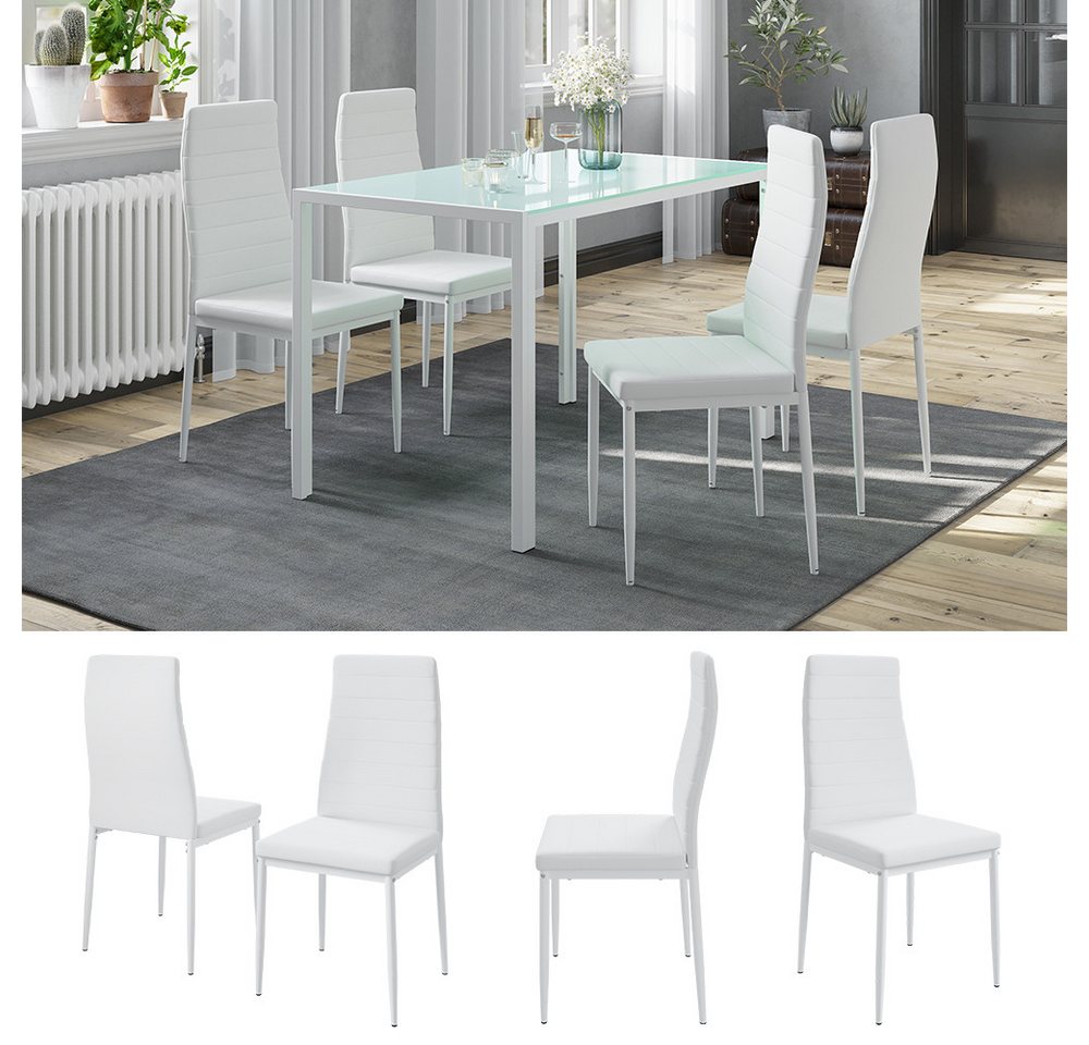 Vicco Esszimmerstuhl Grand, Weiß, 42.5 x 48 cm 4er Set (4 St) – Bild 3 von 5