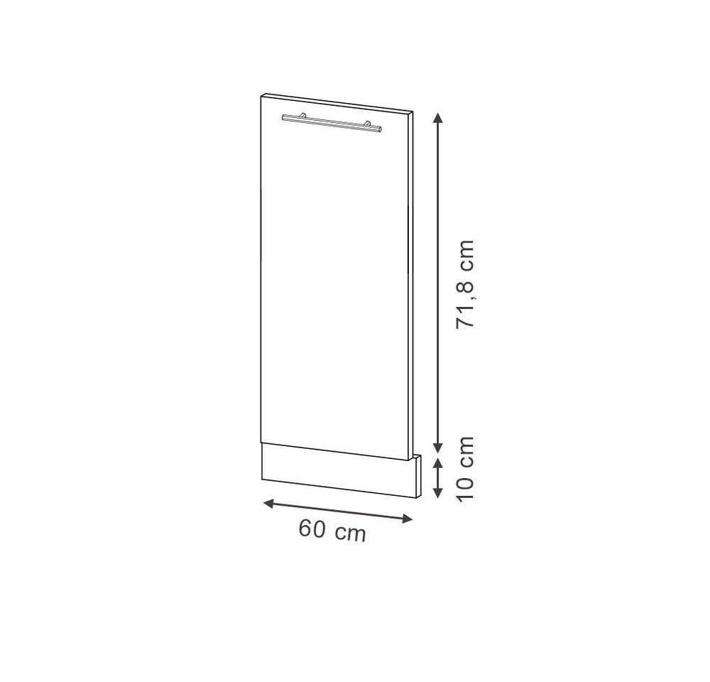 Vicco Frontblende Fame-Line, Weiß Hochglanz/Weiß, 60 cm ohne Arbeitsplatte (1 St) – Bild 3 von 5