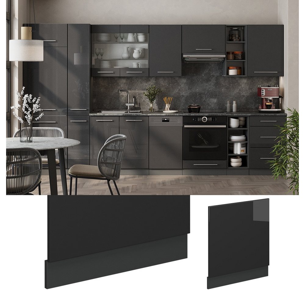 Vicco Frontblende Fame-Line, Anthrazit Hochglanz/Anthrazit, 60 cm (1 St) – Bild 3 von 5