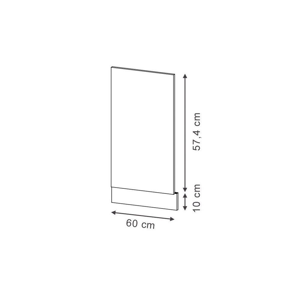 Vicco Frontblende Fame-Line, GrauBeige/Anthrazit, 60 cm ohne Arbeitsplatte (1 St) – Bild 2 von 5