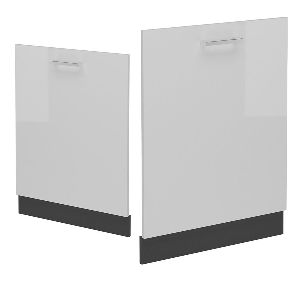 Vicco Frontblende R-Line, Weiß Hochglanz/Anthrazit, 60 cm ohne Arbeitsplatte (1 St) – Bild 4 von 4