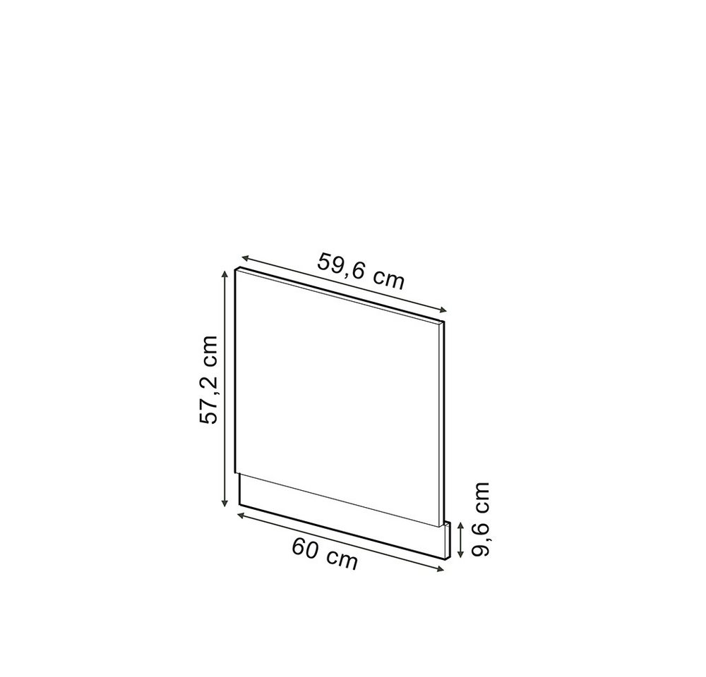 Vicco Frontblende R-Line, Anthrazit Landhaus/Goldkraft Eiche, 60 cm ohne Arbeitsplatte (1 St) – Bild 2 von 4