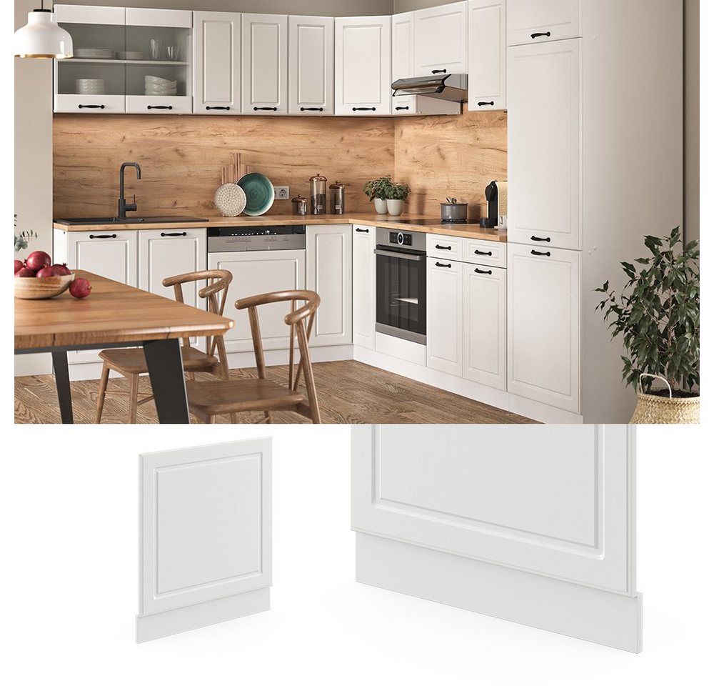 Vicco Frontblende R-Line, Weiß Landhaus/Weiß, 60 cm ohne Arbeitsplatte (1 St) – Bild 3 von 5