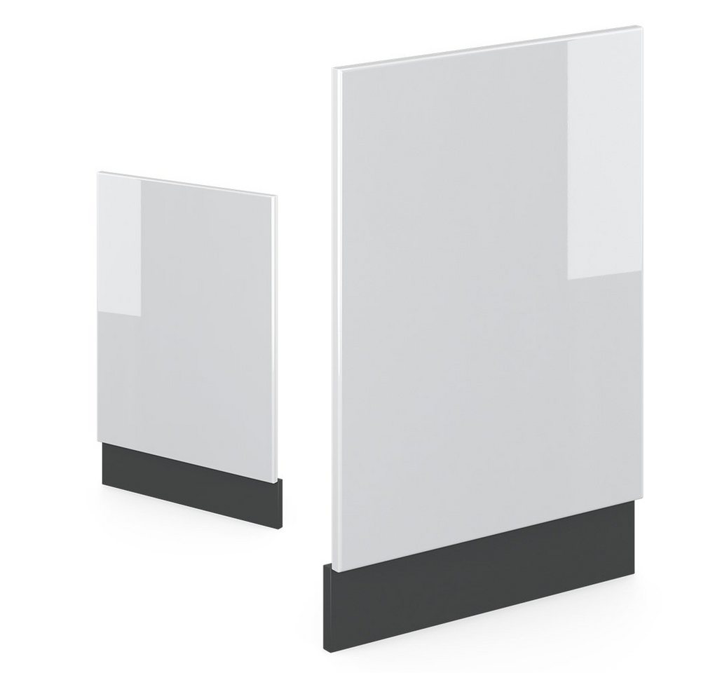Vicco Frontblende R-Line, Weiß Hochglanz/Anthrazit, 45 cm ohne Arbeitsplatte (1 St) – Bild 5 von 5