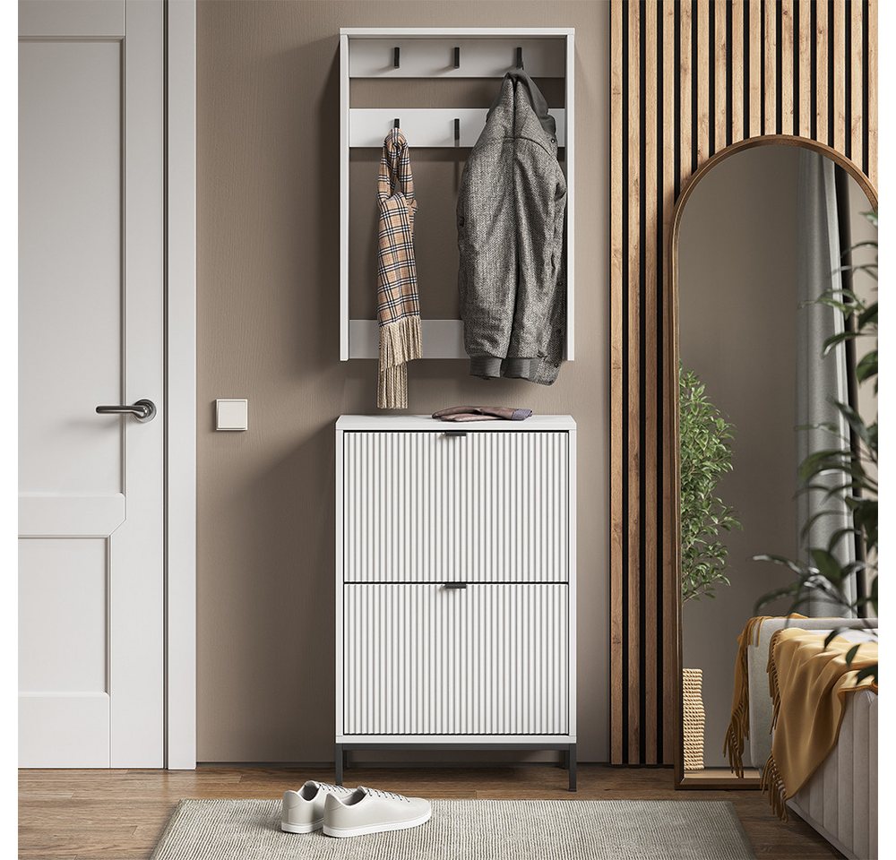 Vicco Garderoben-Set Eliza, Weiß, 60 x 92 cm Set, 2 Teile, (2-St) – Bild 3 von 5