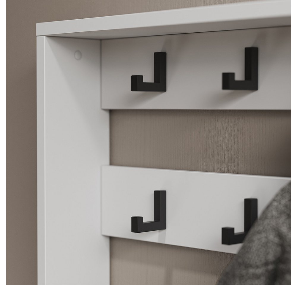 Vicco Garderoben-Set Eliza, Weiß, 60 x 92 cm Set, 2 Teile, (2-St) – Bild 4 von 5