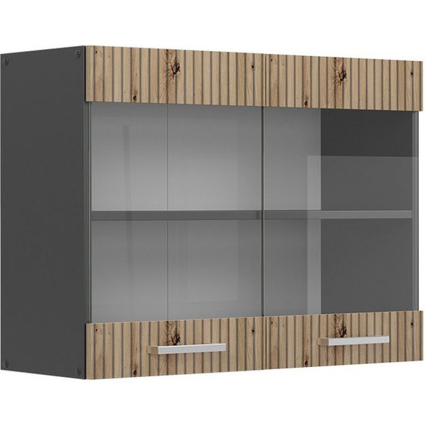 Vicco Glashängeschrank R-Line, Artisan-Eiche/Anthrazit, 80 cm (1-St)
