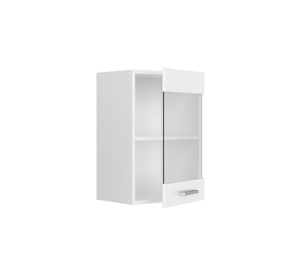 Vicco Glashängeschrank R-Line, Weiß Hochglanz/Weiß, 40 cm (1-St) – Bild 4 von 5