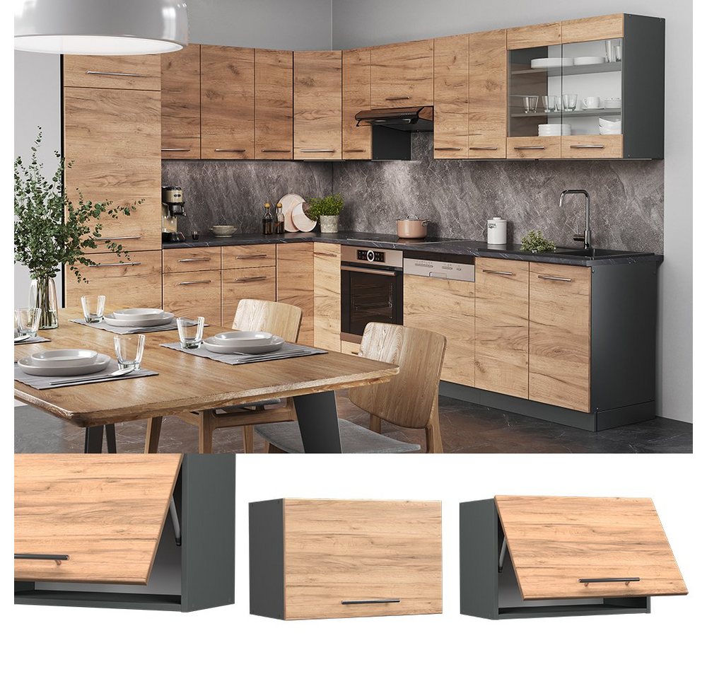 Vicco Hängeschrank Fame-Line, Goldkraft Eiche/Anthrazit, 60 cm Flach (1-St) – Bild 2 von 5