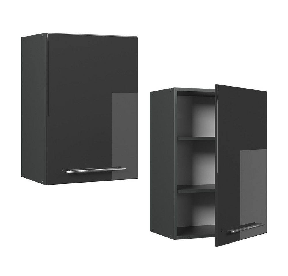 Vicco Hängeschrank Fame-Line, Anthrazit Hochglanz/Anthrazit, 50 cm (1-St) – Bild 5 von 5