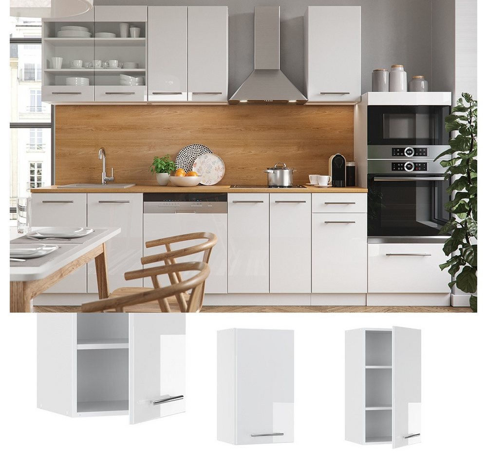 Vicco Hängeschrank Fame-Line, Weiß Hochglanz/Weiß, 40 cm (1-St) – Bild 2 von 5
