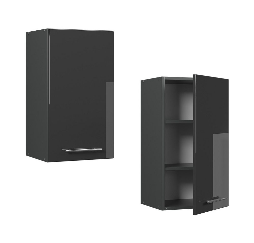 Vicco Hängeschrank Fame-Line, Anthrazit Hochglanz/Anthrazit, 40 cm (1-St) – Bild 5 von 5