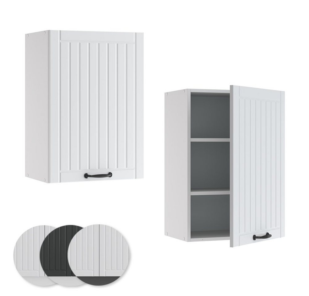 Vicco Hängeschrank Fame-Line, Weiß Landhaus/Weiß, 50 cm (1-St) – Bild 5 von 5