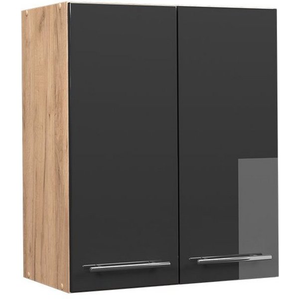 Vicco Hängeschrank Fame-Line, Anthrazit Hochglanz/Goldkraft Eiche, 60 cm (1-St)