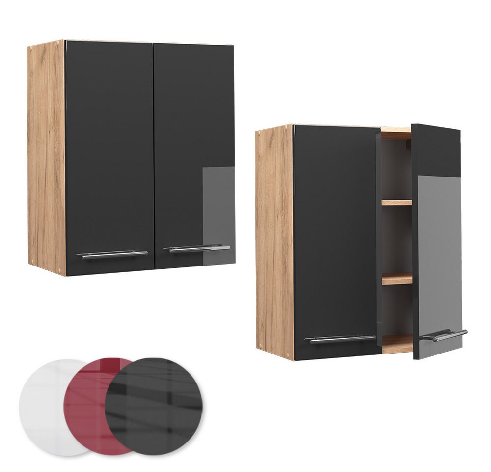 Vicco Hängeschrank Fame-Line, Anthrazit Hochglanz/Goldkraft Eiche, 60 cm (1-St) – Bild 5 von 5