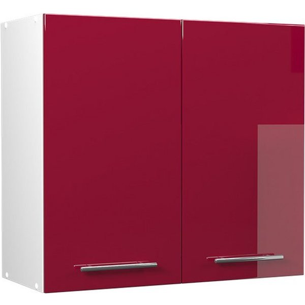 Vicco Hängeschrank Fame-Line, Bordeaux Hochglanz/Weiß, 80 cm (1-St)