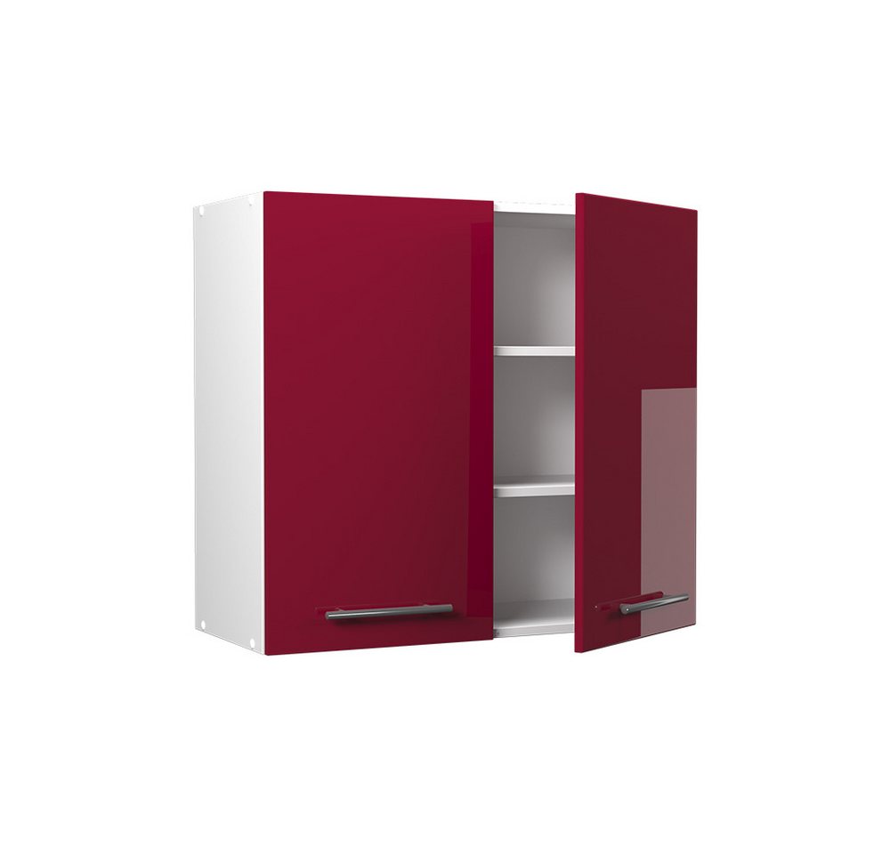 Vicco Hängeschrank Fame-Line, Bordeaux Hochglanz/Weiß, 80 cm (1-St) – Bild 5 von 5
