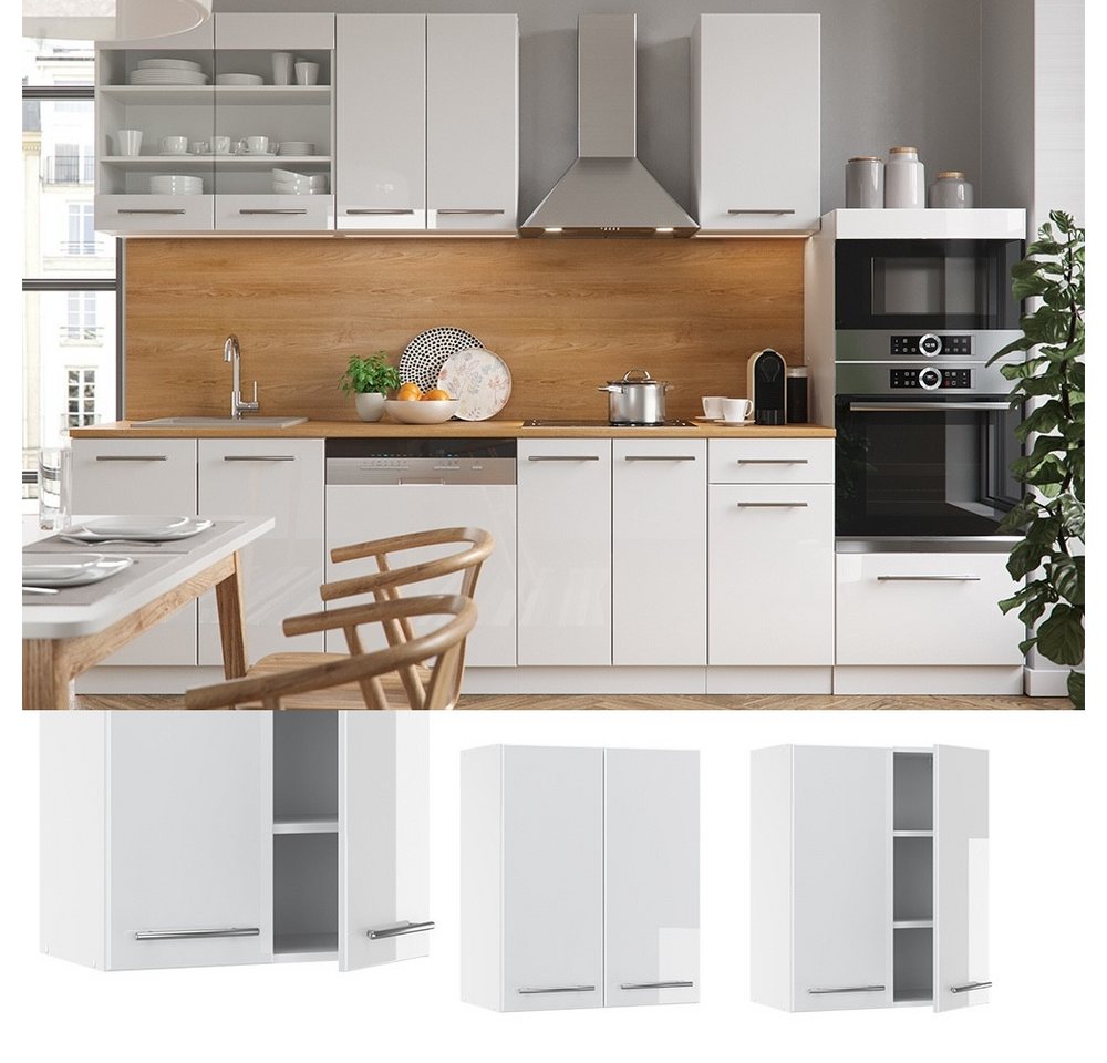 Vicco Hängeschrank Fame-Line, Weiß Hochglanz/Weiß, 60 cm (1-St) – Bild 2 von 5