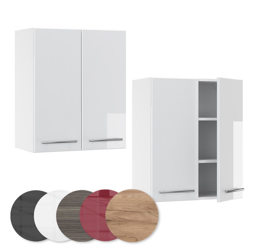 Vicco Hängeschrank Fame-Line, Weiß Hochglanz/Weiß, 60 cm (1-St) – Bild 5 von 5