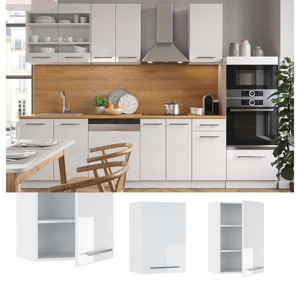 Vicco Hängeschrank Fame-Line, Weiß Hochglanz/Weiß, 50 cm (1-St) – Bild 2 von 5